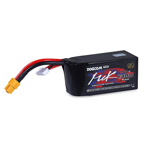 x 3 Combo Pack Lipo Dogcom 1380mAh 6S 150C - MCK V1 Signature Edition